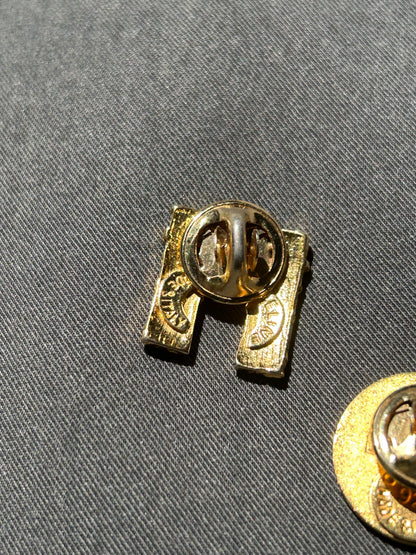 Celine Round Logo and Arc de Triomphe Brooch Set