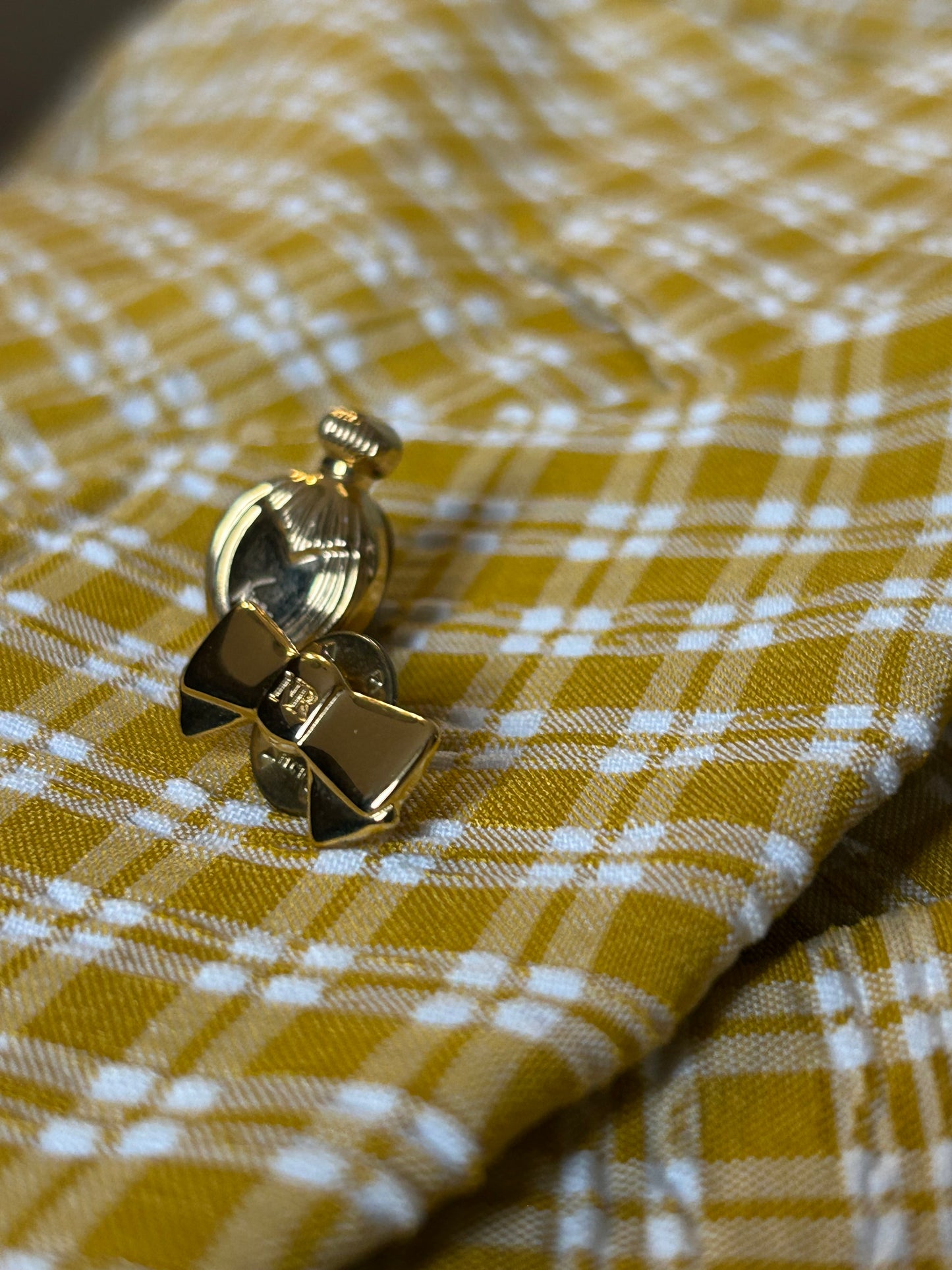 Nina Ricci Mini Bowtie and Perfume Brooch Set