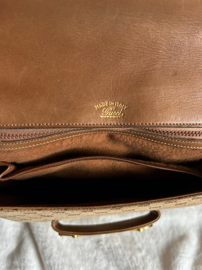 Gucci Horsebit Logo in Monogram Canvas Bag