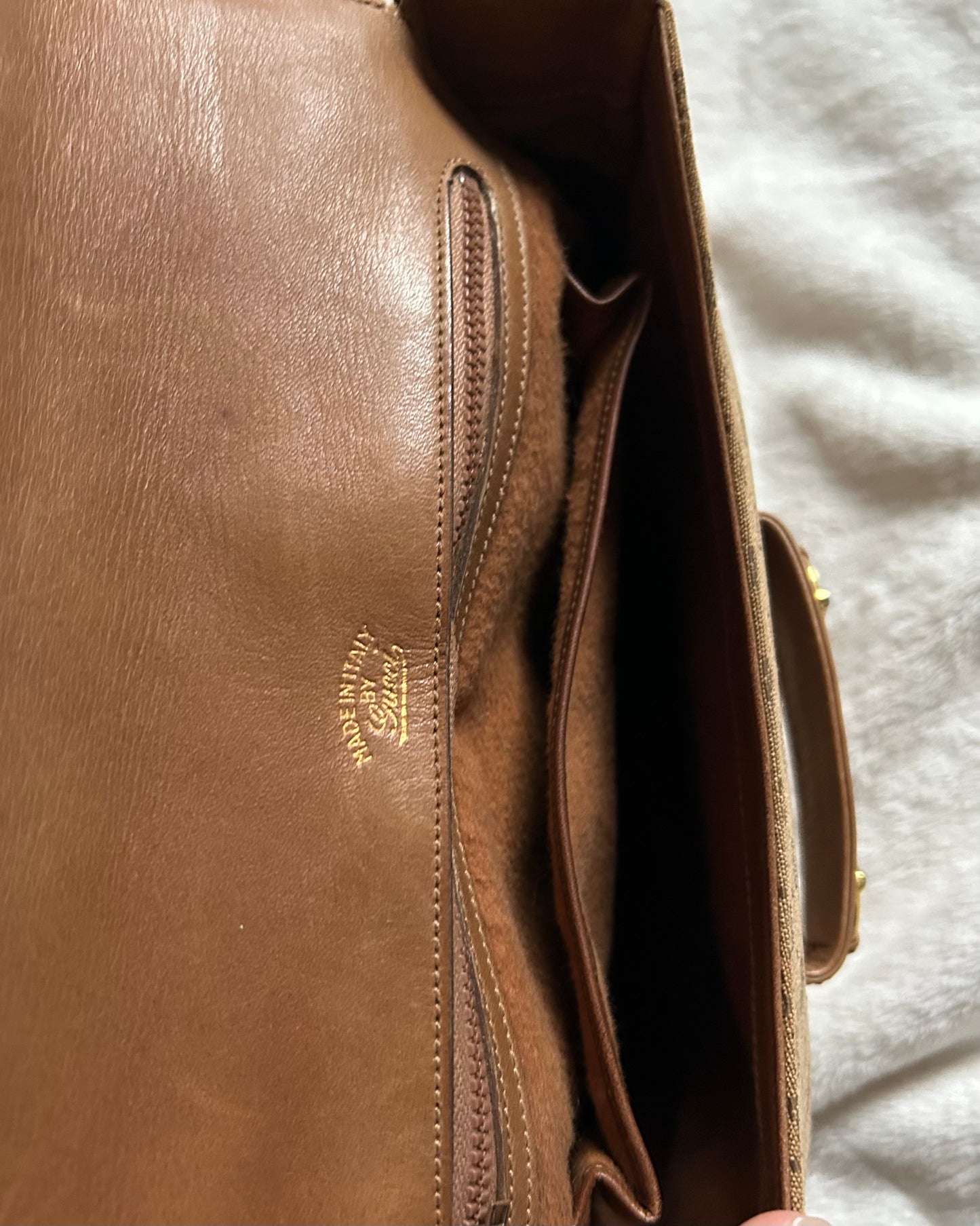 Gucci Horsebit Logo in Monogram Canvas Bag