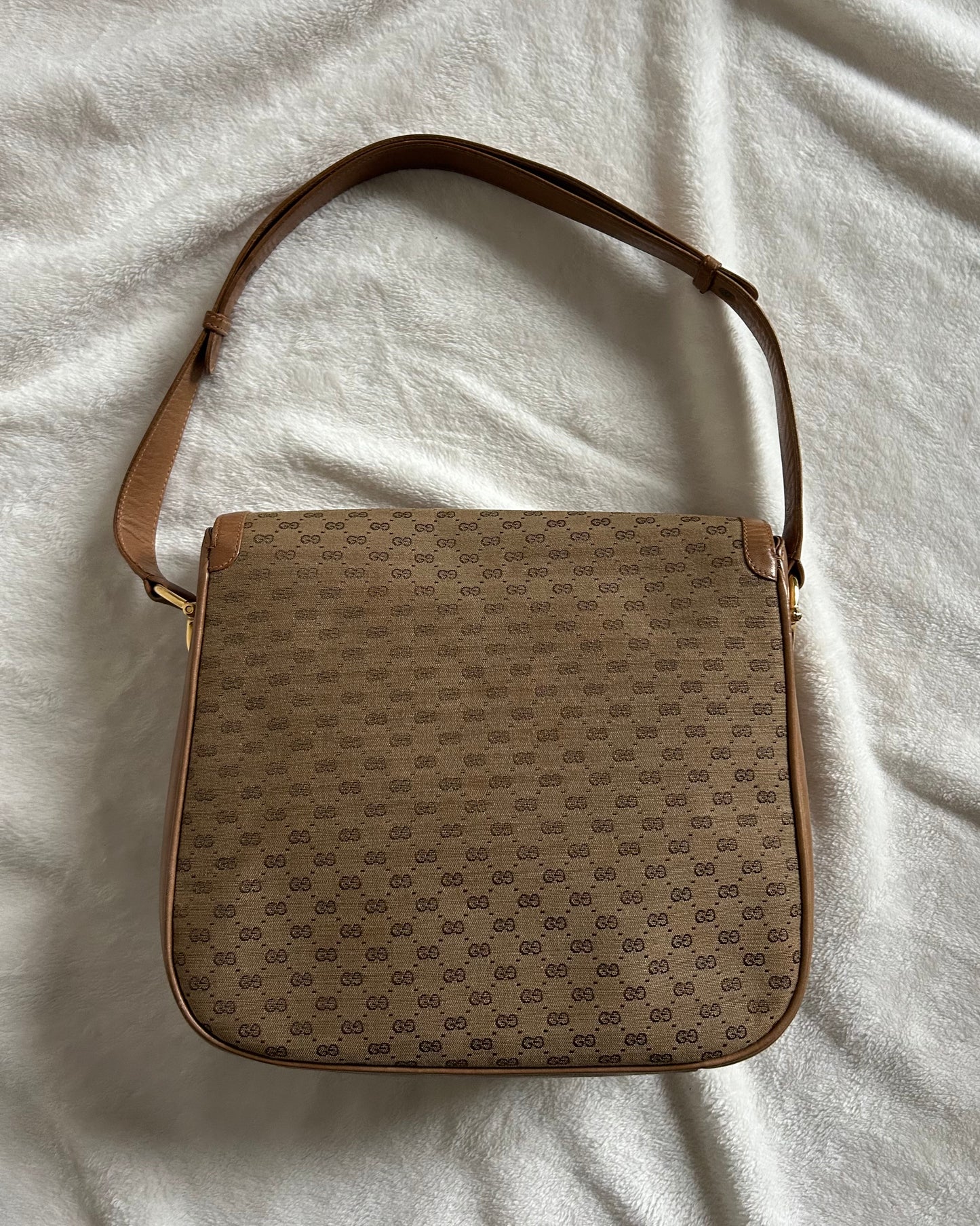 Gucci Horsebit Logo in Monogram Canvas Bag