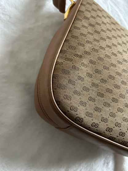 Gucci Horsebit Logo in Monogram Canvas Bag