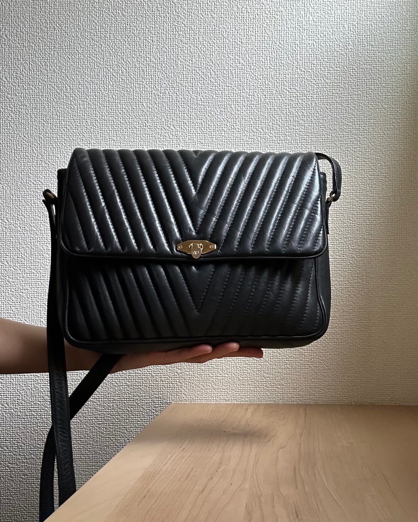 Valentino Garavani Flip Lock Black Quilted Bag