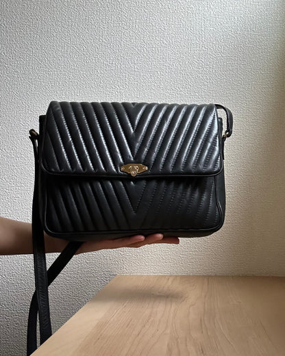 Valentino Garavani Flip Lock Black Quilted Bag