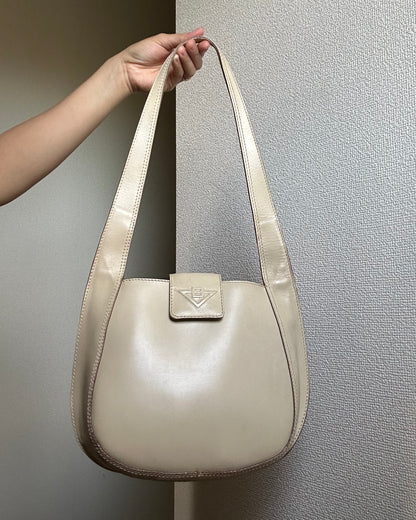 RARE Bottega Veneta Cream Hobo Bag
