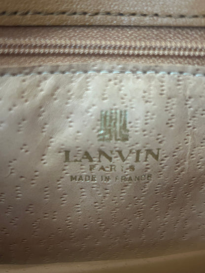Lanvin Paris JL Logo Brown Quilted Bag