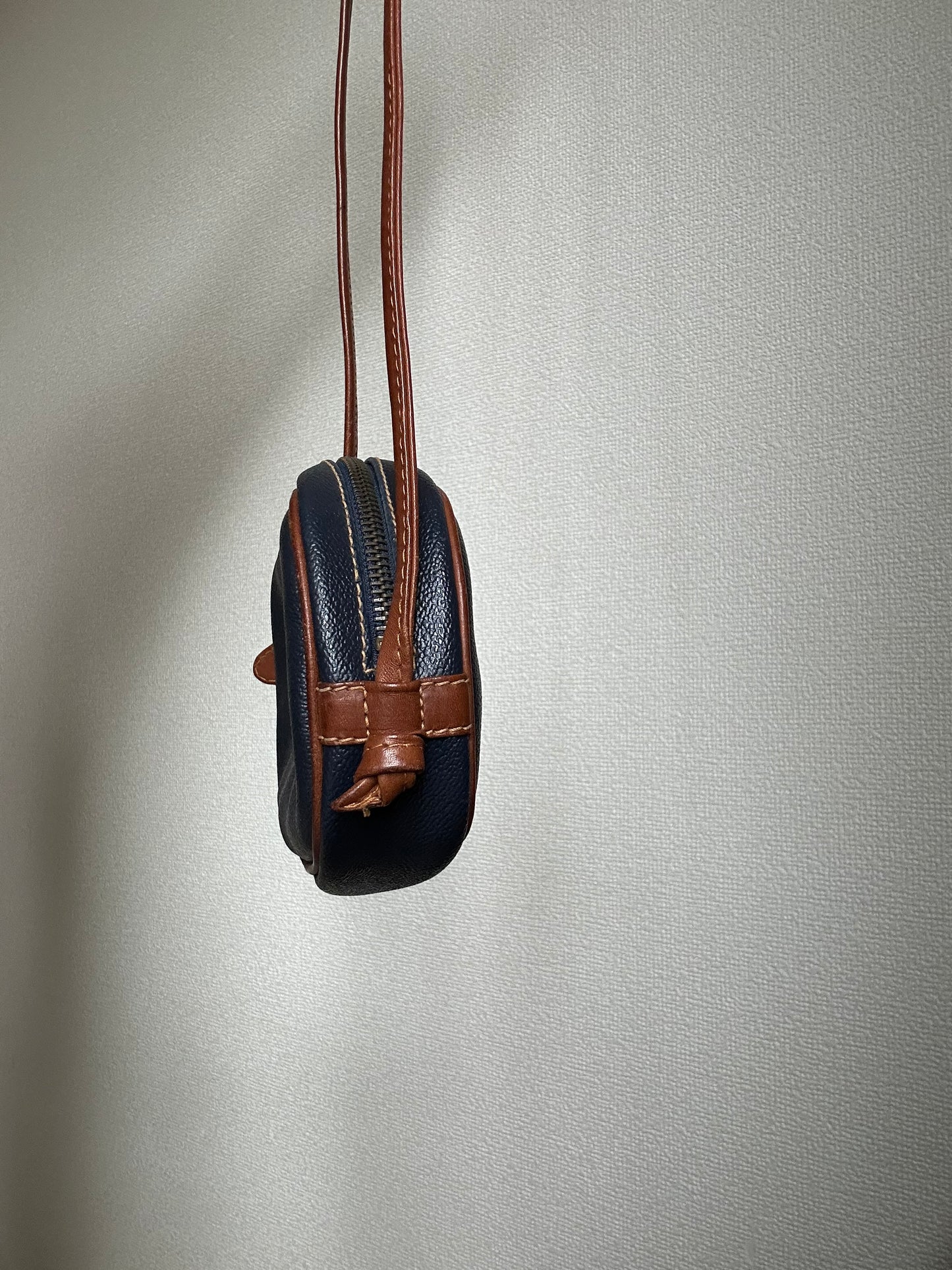 Trussardi Navy & Brown Oval Adjustable Sling