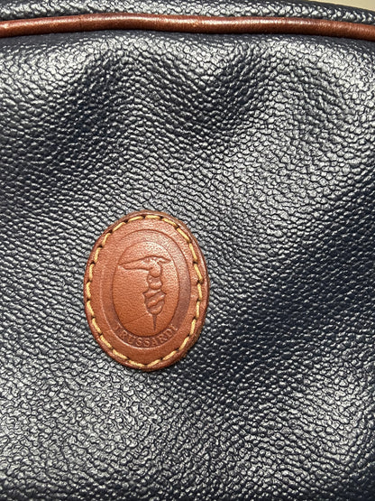 Trussardi Navy & Brown Oval Adjustable Sling