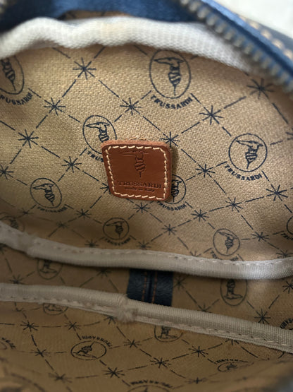 Trussardi Navy & Brown Oval Adjustable Sling