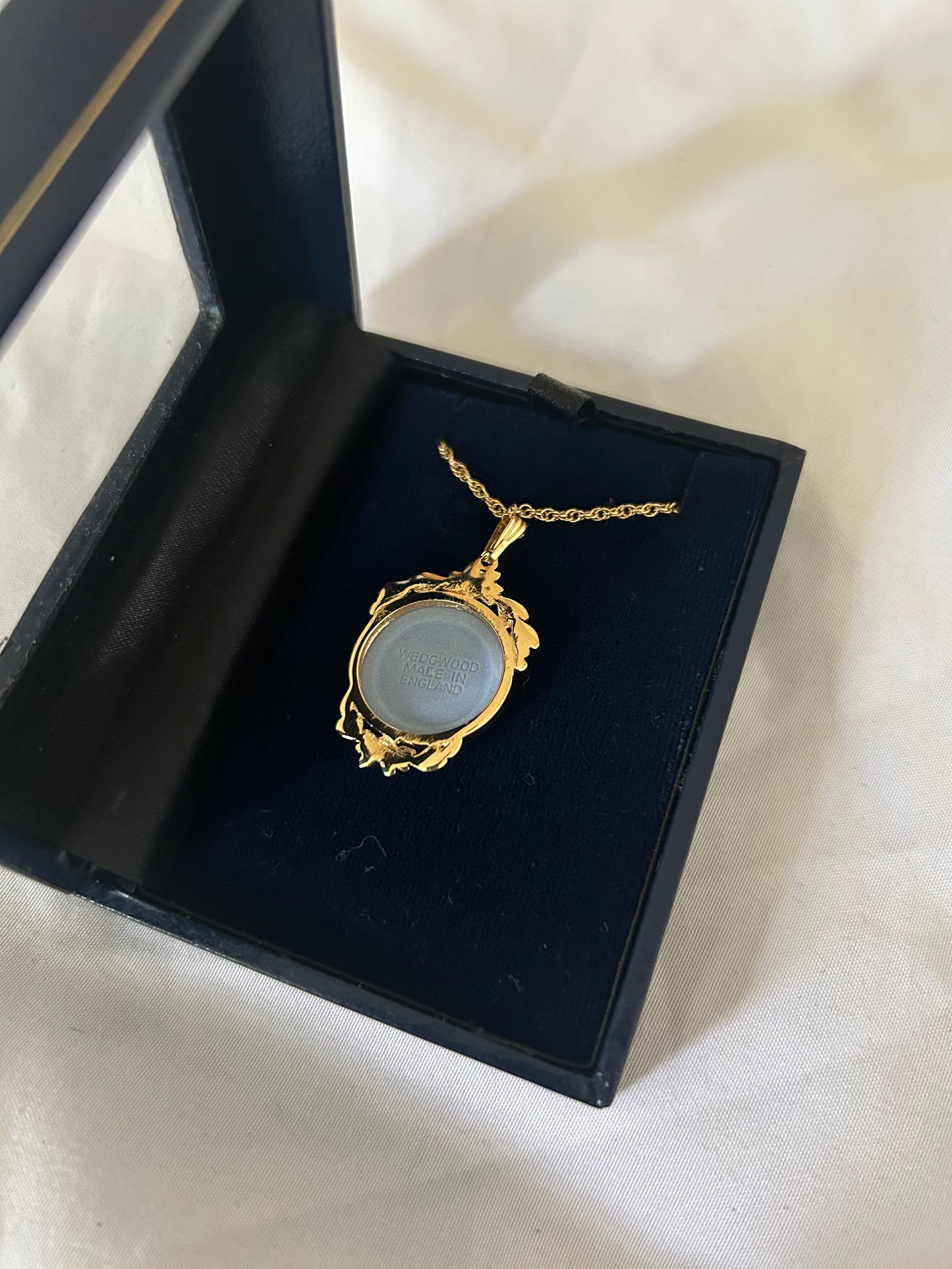 Wedgwood Round Blue Jasperware Pendant Necklace, Dancing Ladies Relief Design (Copy)