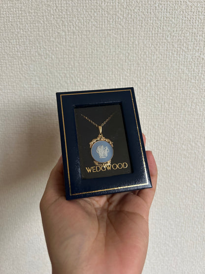 Wedgwood Round Blue Jasperware Pendant Necklace, Dancing Ladies Relief Design (Copy)