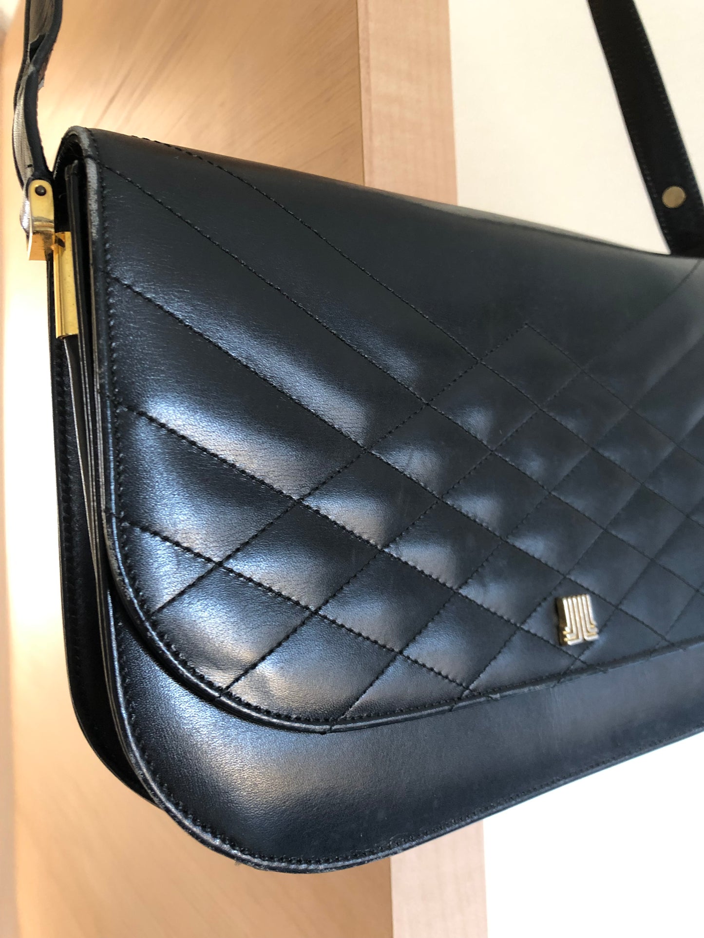 Lanvin Black Half Moon Shoulder Bag