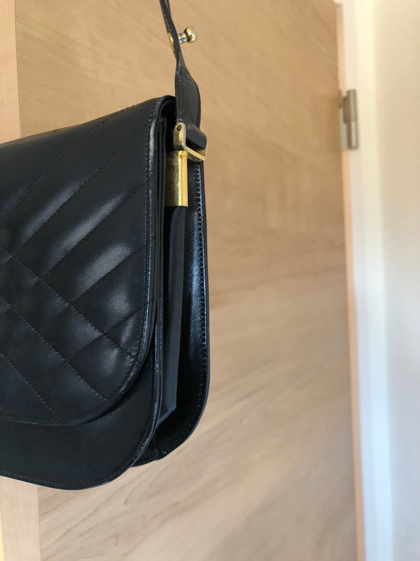 Lanvin Black Half Moon Shoulder Bag