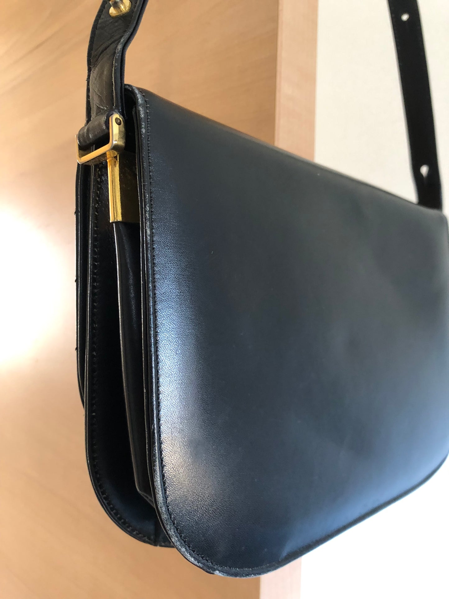 Lanvin Black Half Moon Shoulder Bag