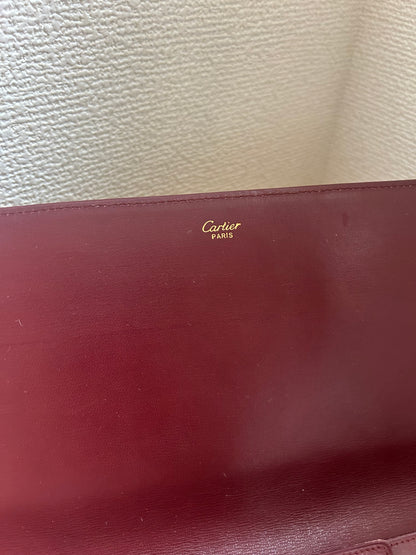 Cartier Must Line Thin Leather Clutch Organizer