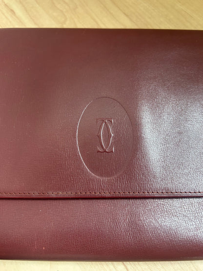 Cartier Must Line Thin Leather Clutch Organizer