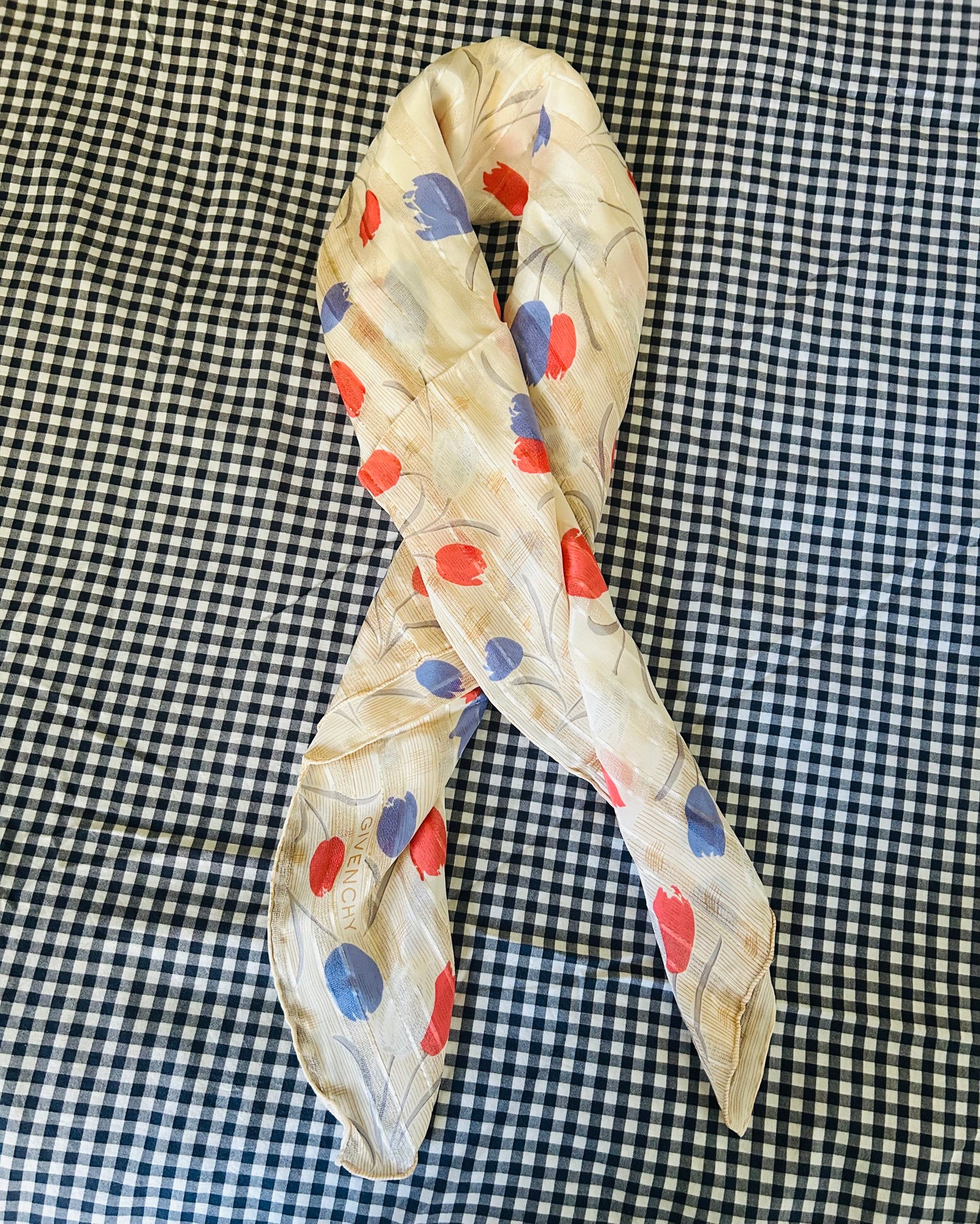 Givenchy Large Chiffon Floral Scarf