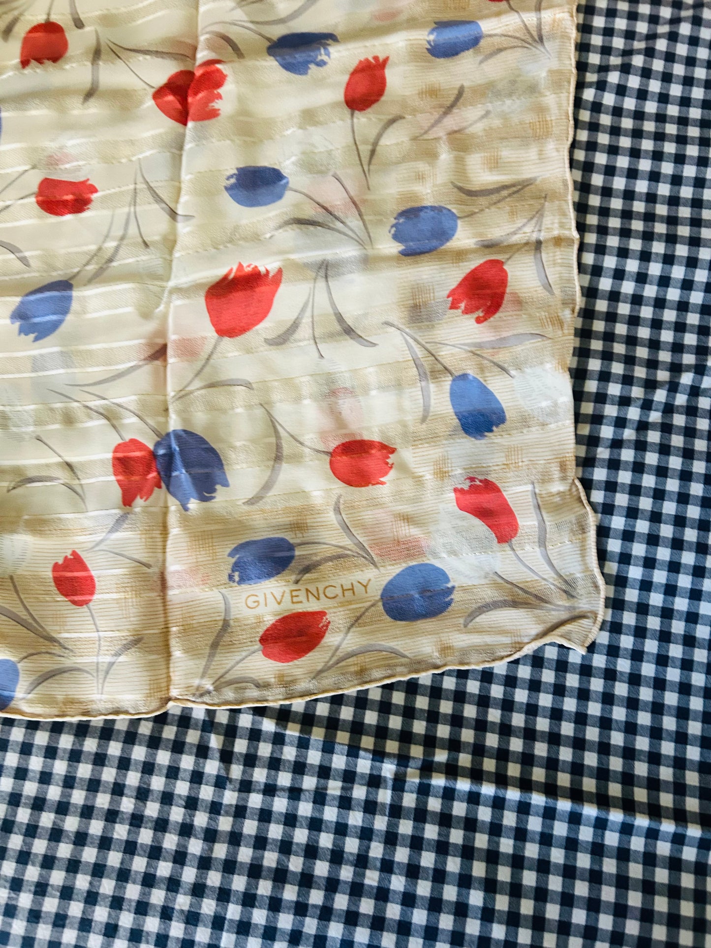 Givenchy Large Chiffon Floral Scarf