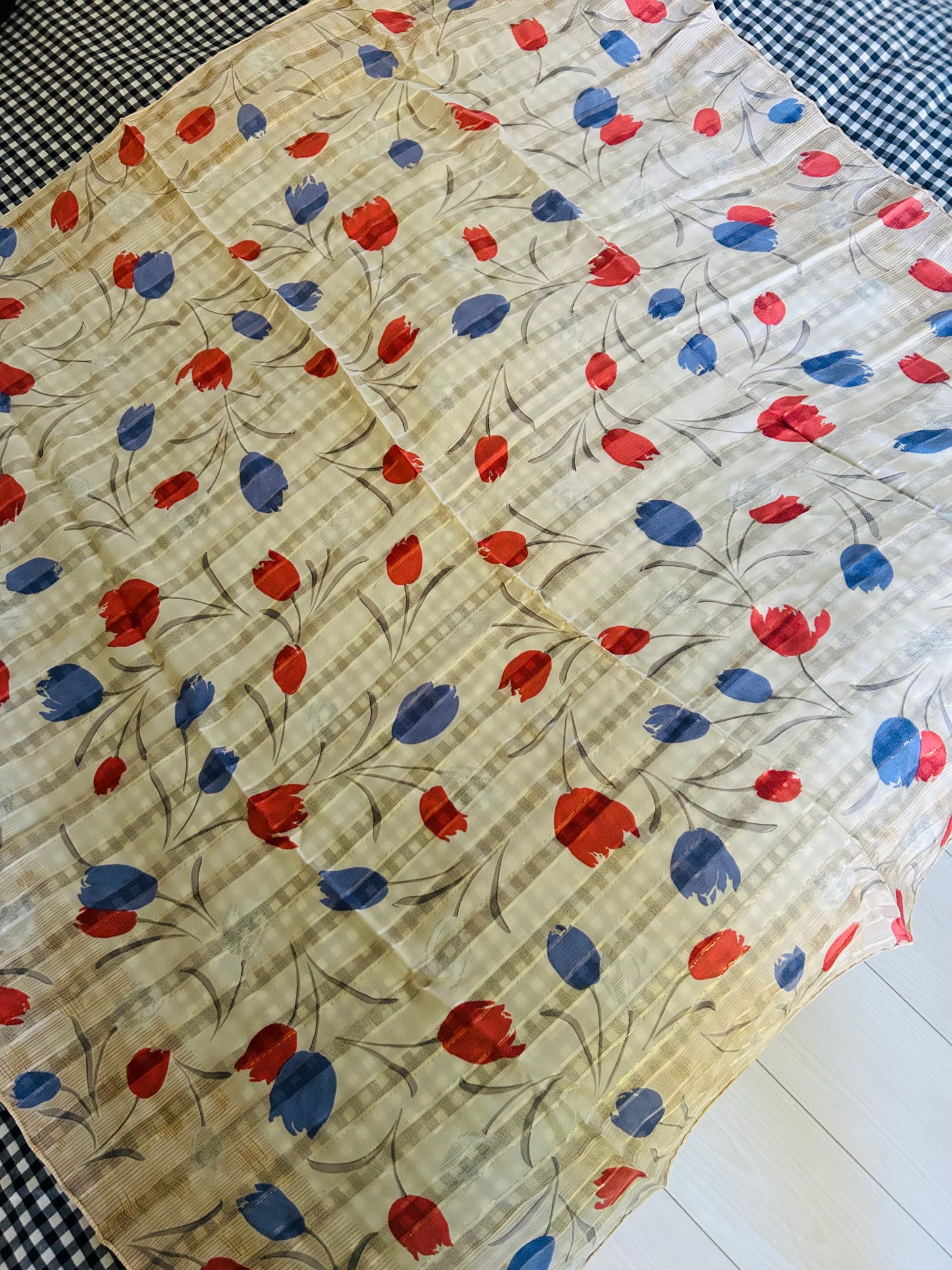 Givenchy Large Chiffon Floral Scarf