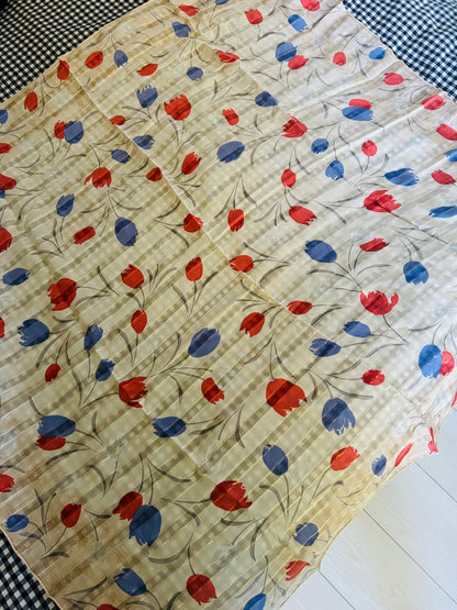 Givenchy Large Chiffon Floral Scarf
