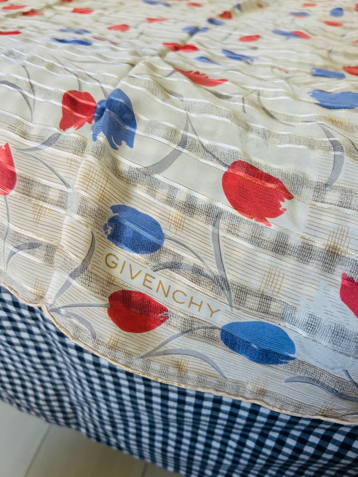 Givenchy Large Chiffon Floral Scarf