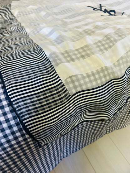 Yves Saint Laurent Large Chiffon Striped Scarf
