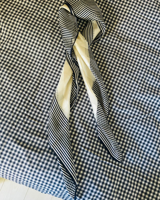 Yves Saint Laurent Large Chiffon Striped Scarf