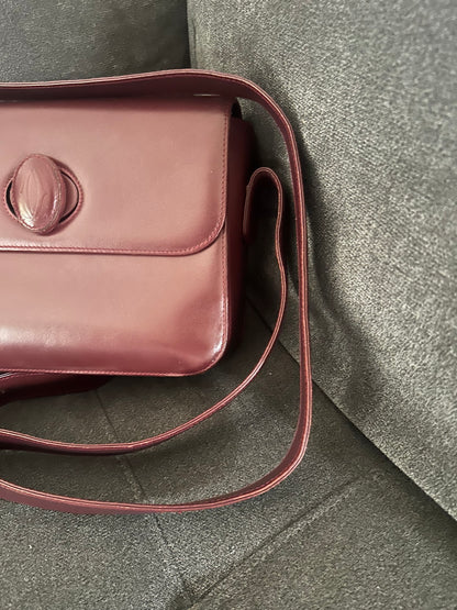 Must de Cartier Bordeaux All Leather Messenger Bag