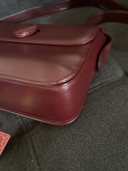 Must de Cartier Bordeaux All Leather Messenger Bag
