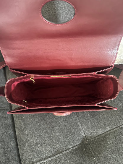 Must de Cartier Bordeaux All Leather Messenger Bag