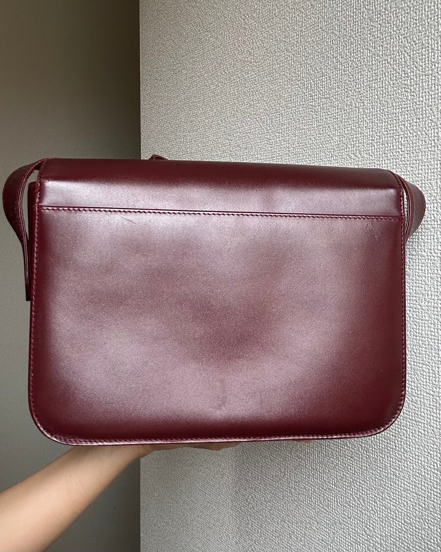 Must de Cartier Bordeaux All Leather Messenger Bag