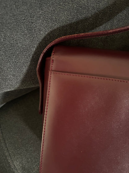 Must de Cartier Bordeaux All Leather Messenger Bag