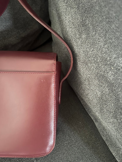 Must de Cartier Bordeaux All Leather Messenger Bag