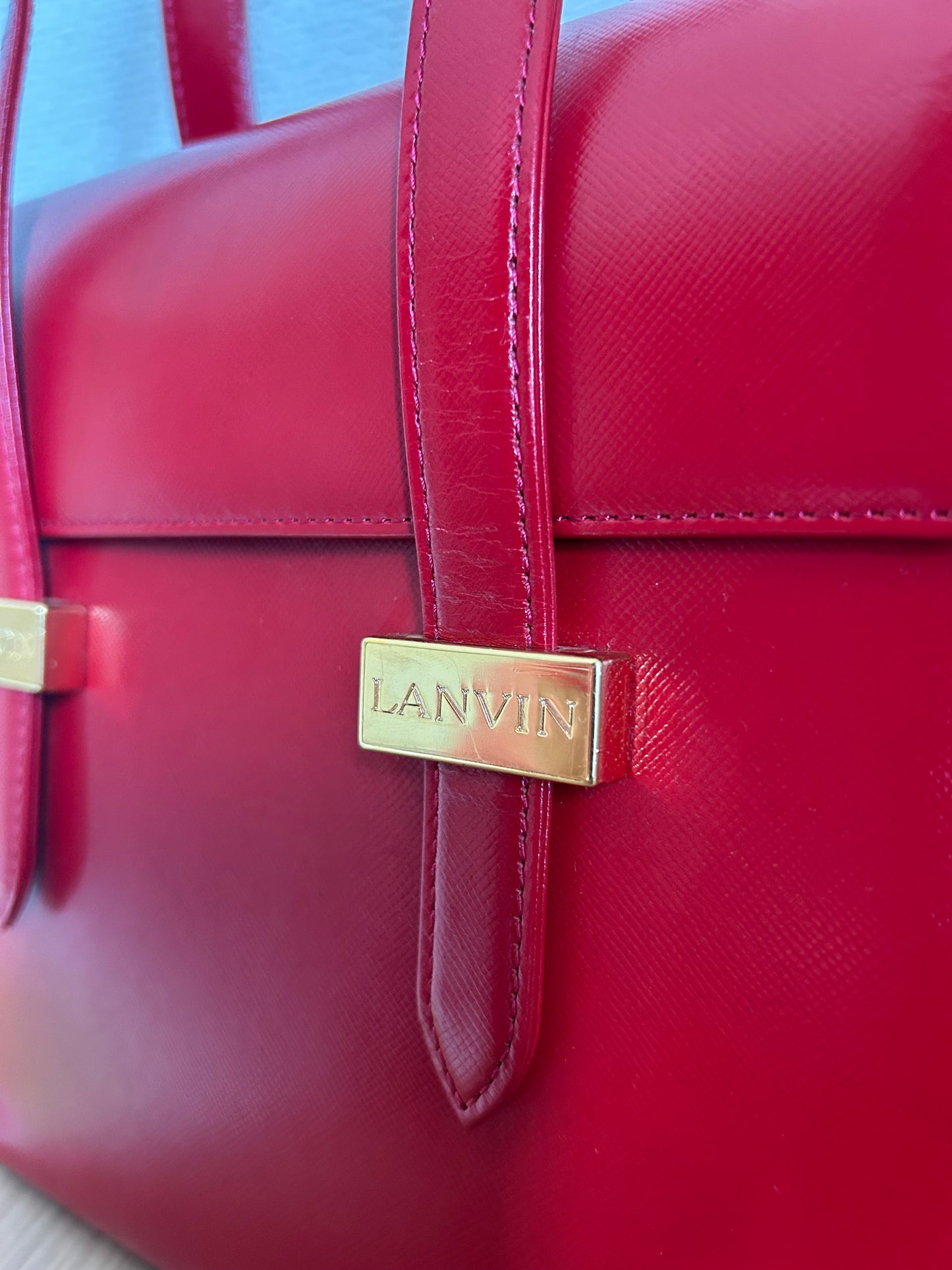 Lanvin Lipstick Red Mini Hand Bag