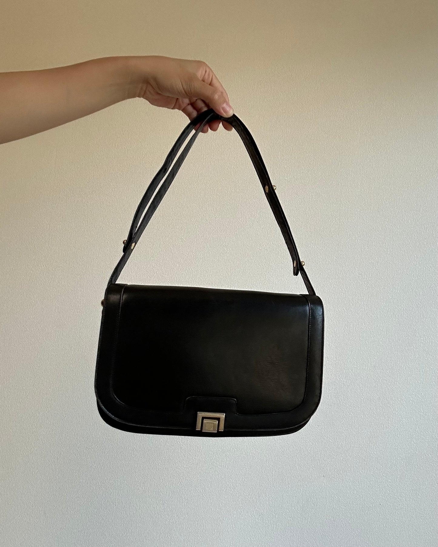 Lanvin Paris Half Moon JL Logo Lock Bag
