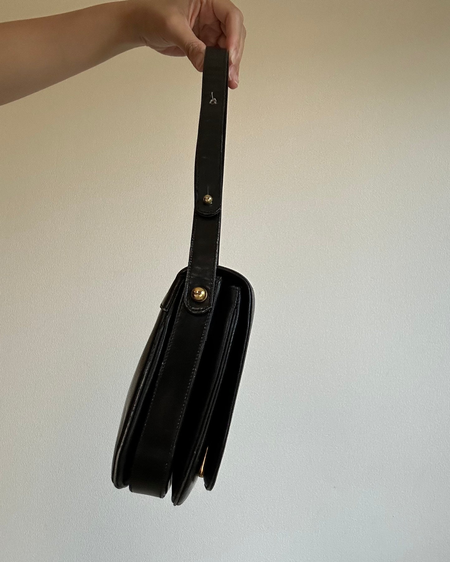 Lanvin Paris Half Moon JL Logo Lock Bag