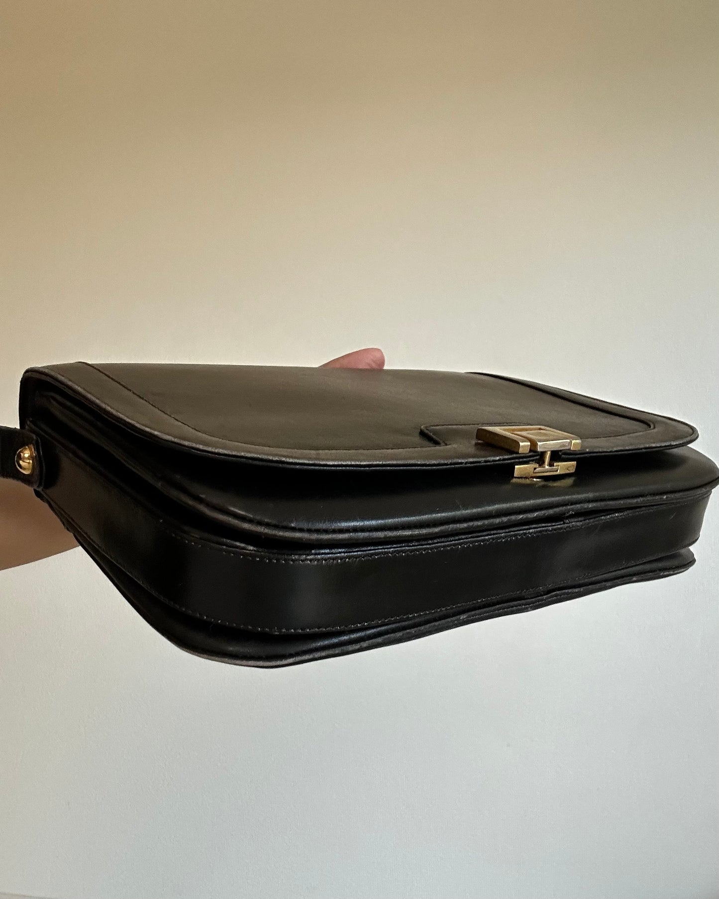 Lanvin Paris Half Moon JL Logo Lock Bag