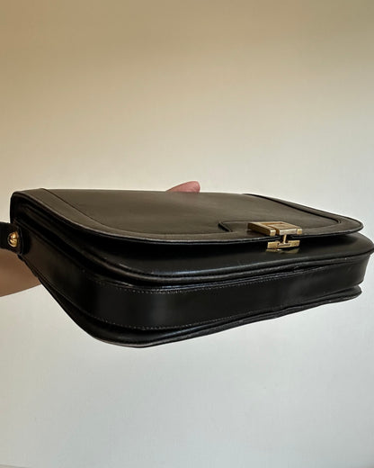 Lanvin Paris Half Moon JL Logo Lock Bag