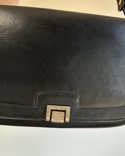 Lanvin Paris Half Moon JL Logo Lock Bag