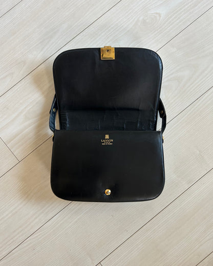 Lanvin Paris Half Moon JL Logo Lock Bag