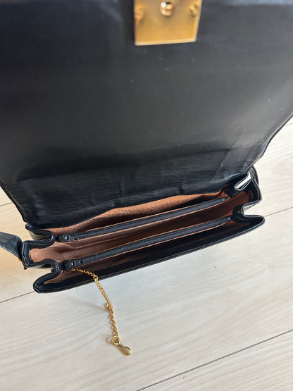 Lanvin Paris Half Moon JL Logo Lock Bag