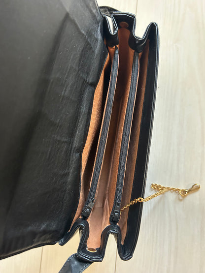 Lanvin Paris Half Moon JL Logo Lock Bag