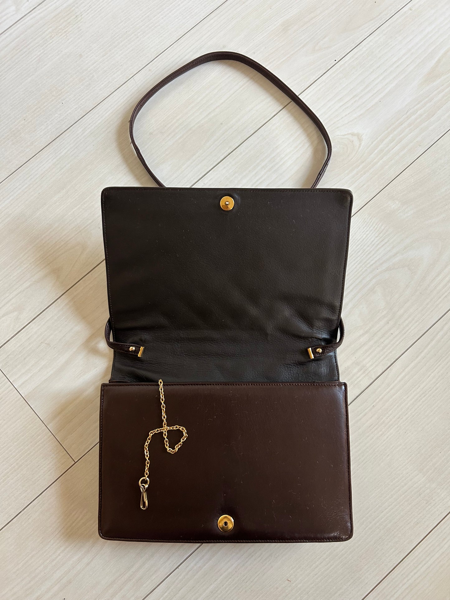 Lanvin Dark Brown Quilted Three-Way Bag