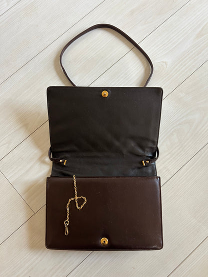 Lanvin Dark Brown Quilted Three-Way Bag