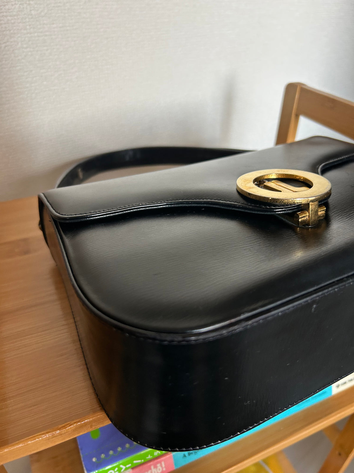 Lanvin Paris Black Leather Formal Bag, with Adjustable Strap