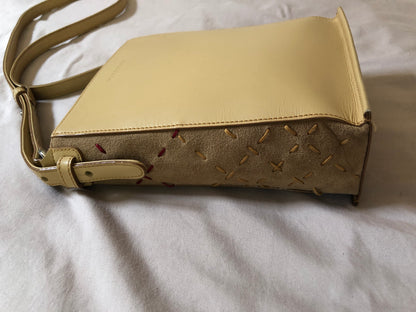 Burberry Leather and Suede Rectangular Shoulder Bag
