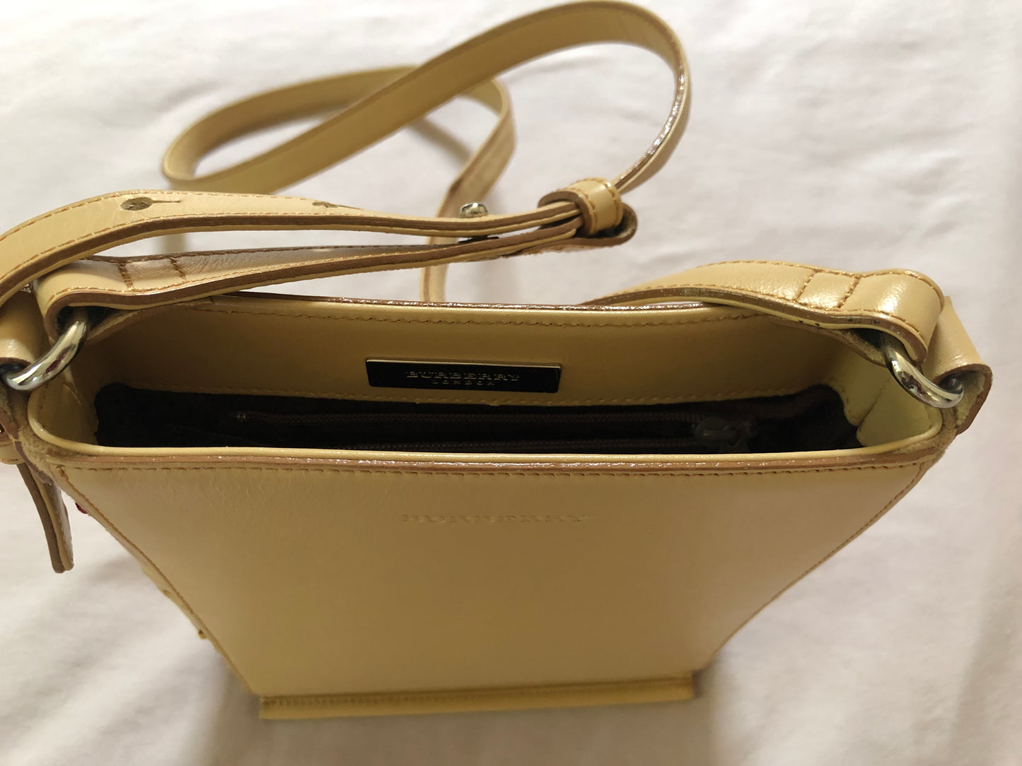 Burberry Leather and Suede Rectangular Shoulder Bag