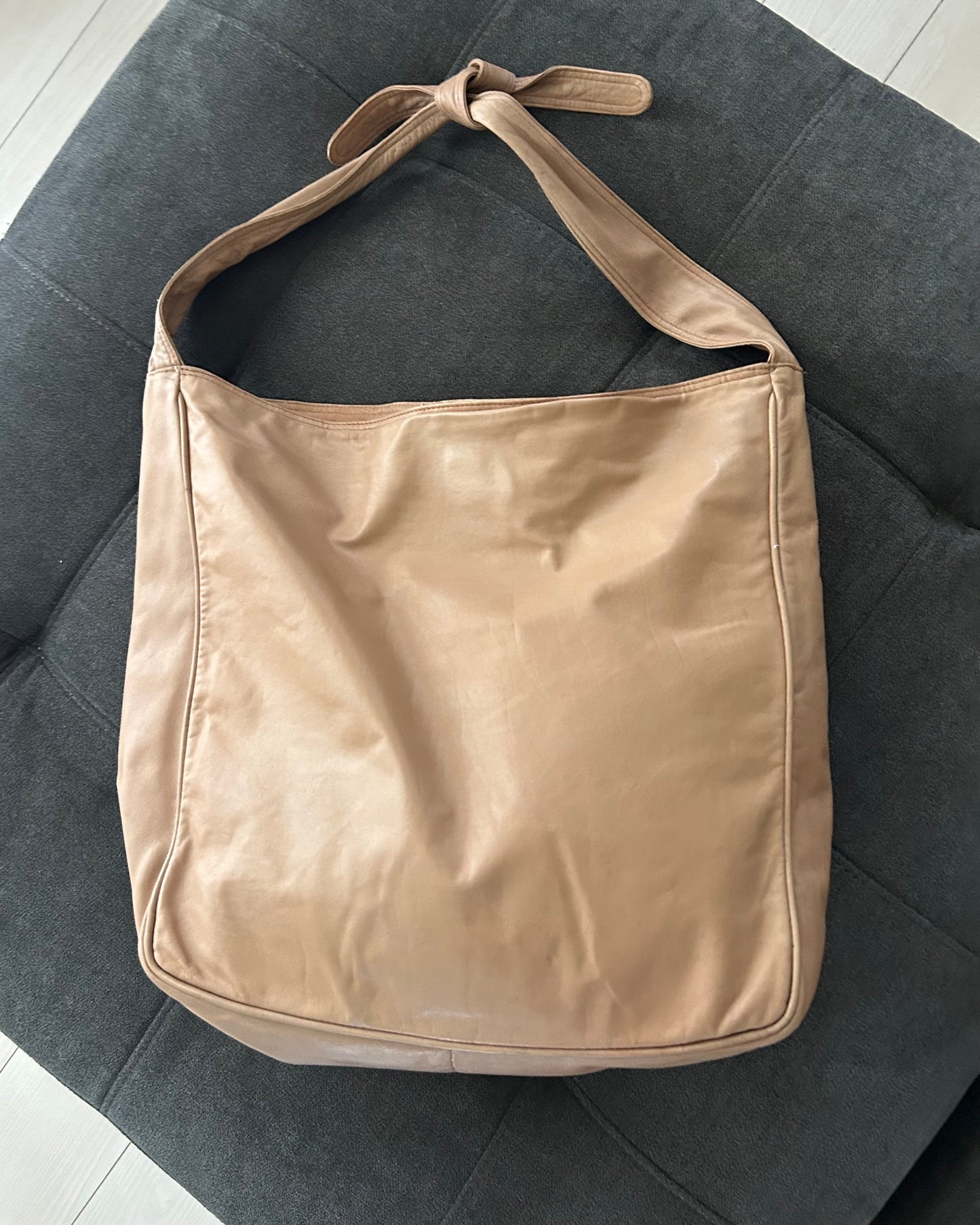Bottega Veneta Soft Beige Leather Hobo Bag