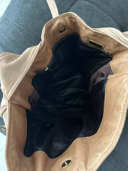 Bottega Veneta Soft Beige Leather Hobo Bag