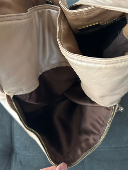 Bottega Veneta Soft Beige Leather Hobo Bag
